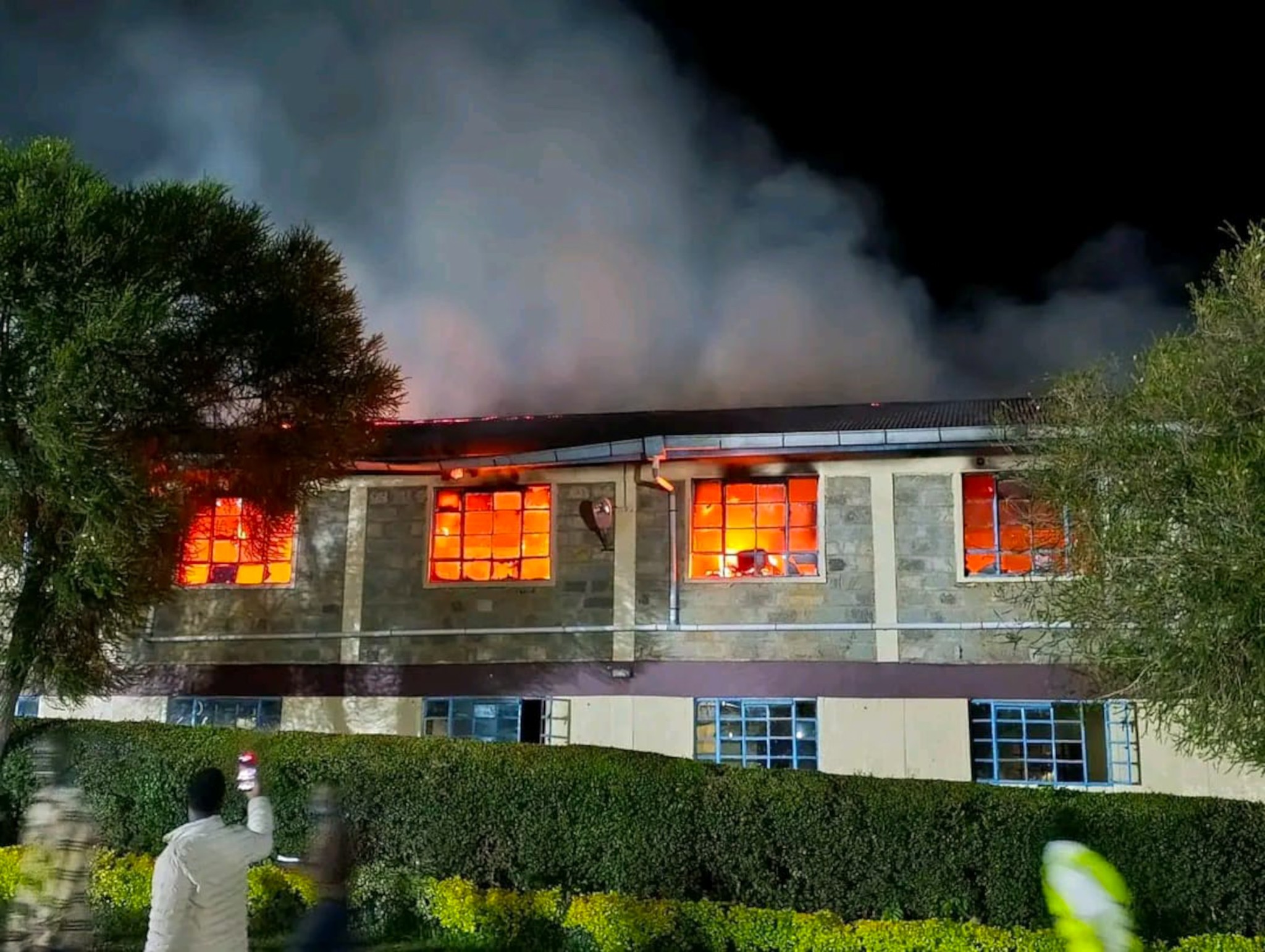 Chaos at Tengecha Boys: Dormitory Torched in Night of Student Unrest