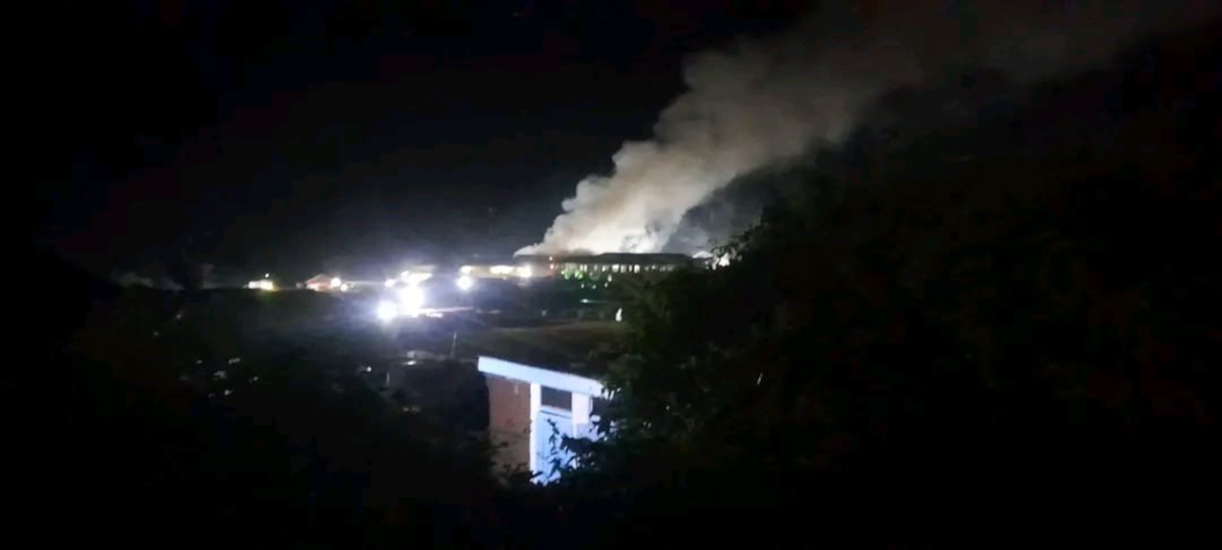 Tengecha dormitory which was torched by students who were protesting. Members of the public intervened to stop further destruction. Photo/file