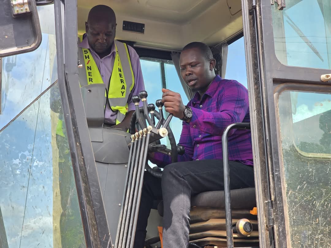 Chepalungu MP Victor Koech while launch the 15 Kilometer road which has been hailed as a game changer to the Constituencies economy. Photo/Radio Sheriff