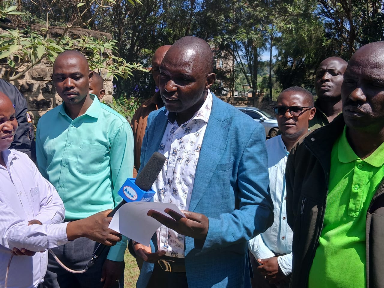 Davis Langat revealed names of three individuals he claim leads the syndicate. Photo/Gilbert Kimutai